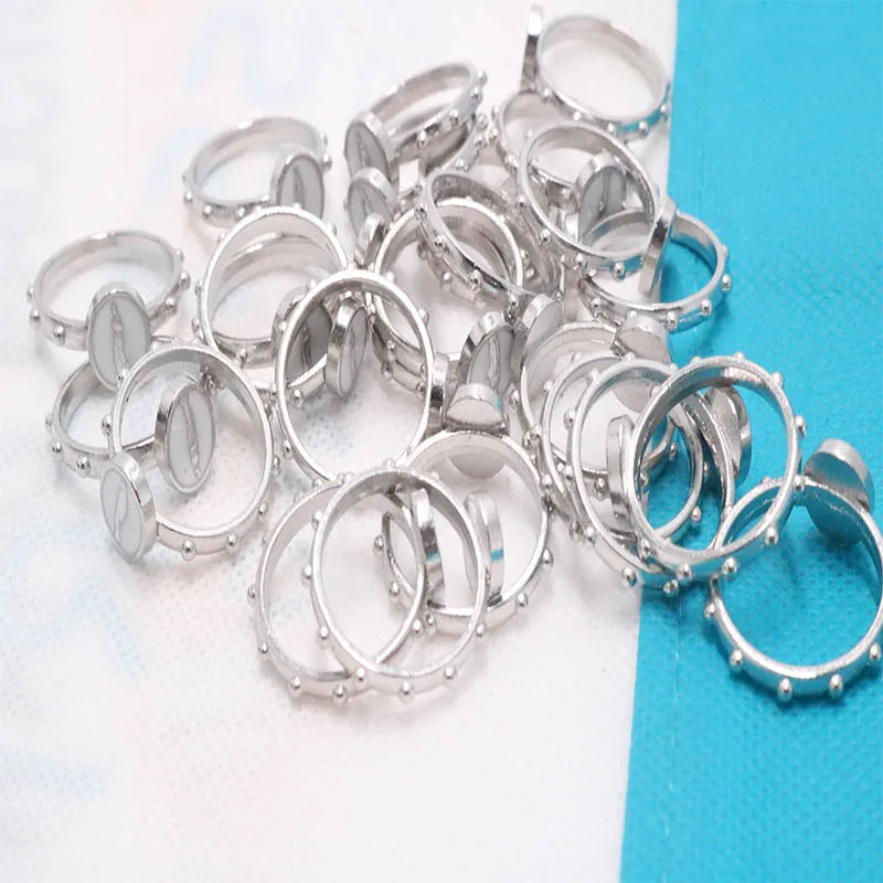 5pcs Catholic ring 17/19 mm multiple sizes Catholic blue Virgin Mary Catholic pink ring ring ring alloy ring round