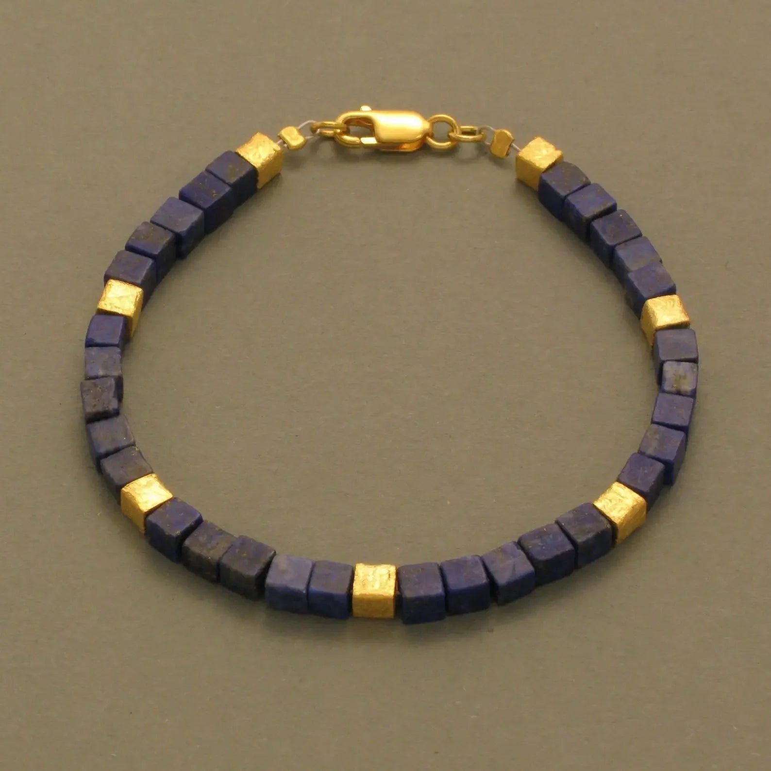 Lapis bracelet for Men Lapis lazuli Bead Bracelet Gold Hematite Mens Bracelet Blue Stone Bracelet Hematite Bracelet