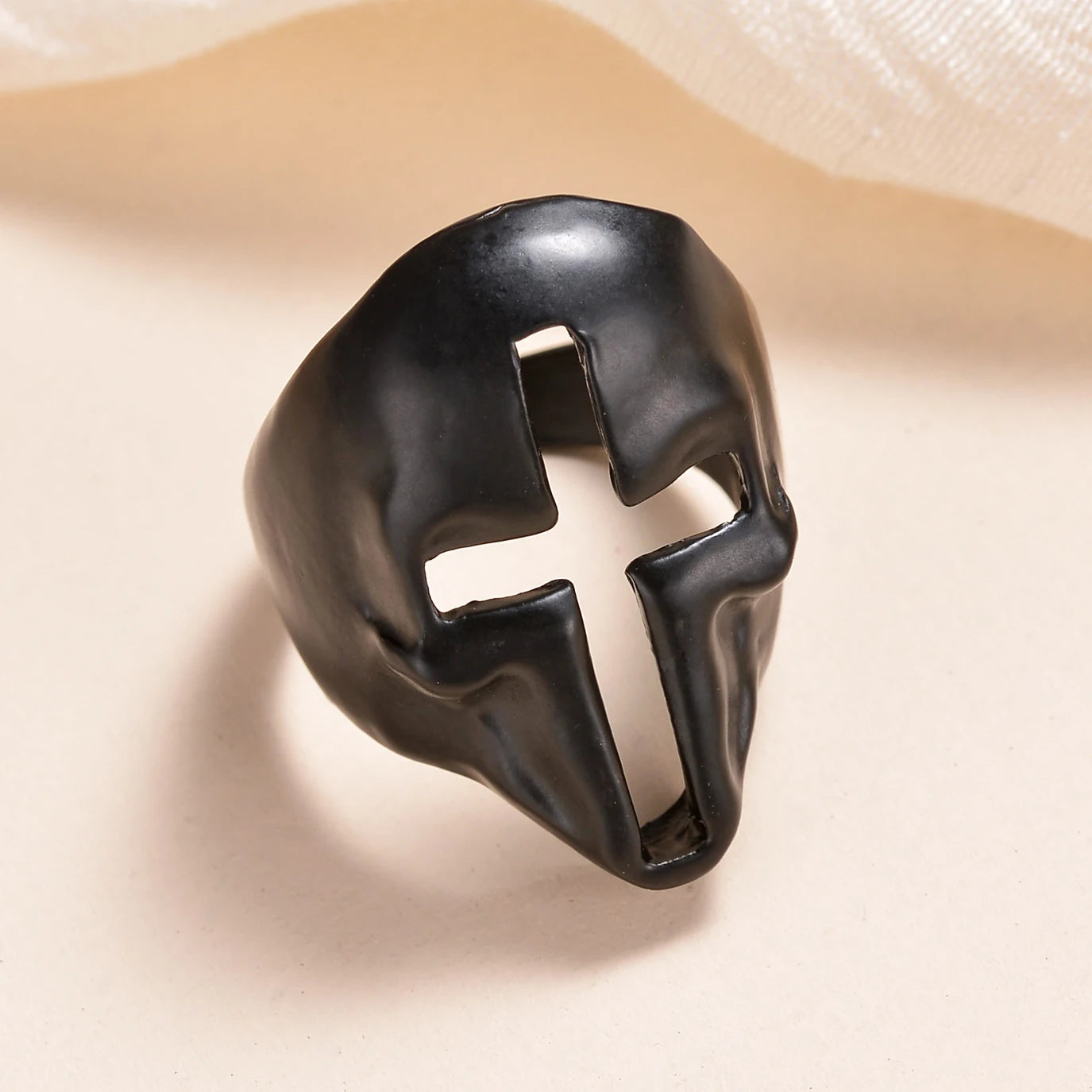 Vintage Silver Color Exaggerated Skeleton Hug Ring for Men Women Punk Adjustable Opening Ring Retro Jewelry Gift Dropshipping