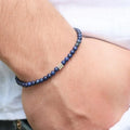 Lapis bracelet for Men Lapis lazuli Bead Bracelet Gold Hematite Mens Bracelet Blue Stone Bracelet Hematite Bracelet