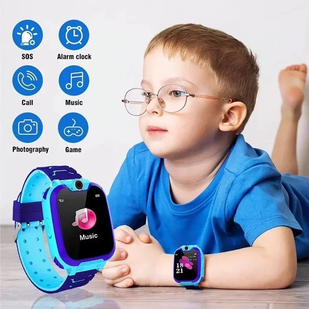 Lenovo 2026 New 5G Waterproof Kids Smart Watch SOS GPS Location Sim Card Call Camera Child Watch Gift for Boys Girls iOS Android