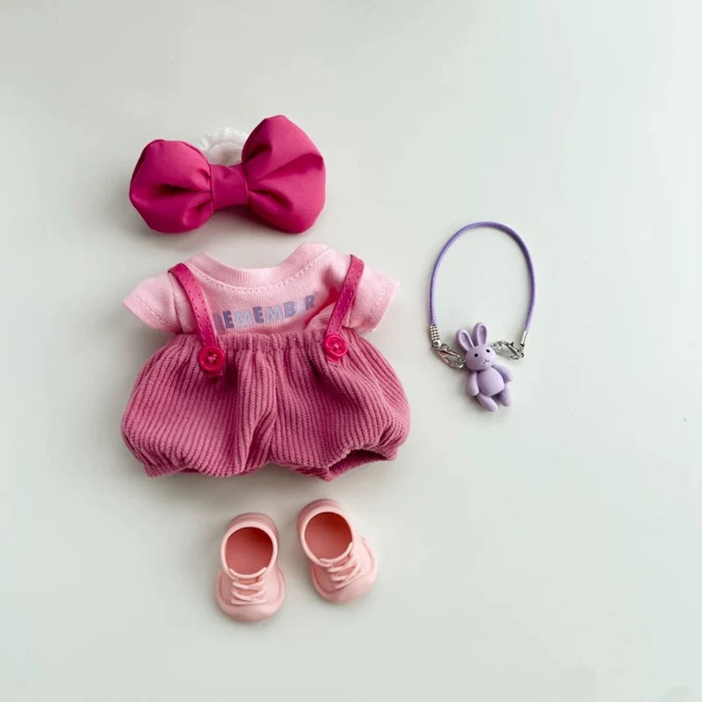 For 17cm Labubu Clothing Set Macaron Cute Clothing DIY Children's Gift Clothing Hair Accessories Clothing