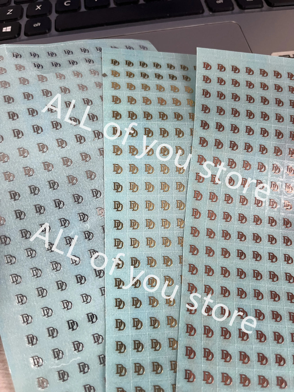 Gold Metal Custom Watch Dial Sticker 28.5mm Self-Adhesive Silver Label Small Brand 3D Logo Customized Name Carve