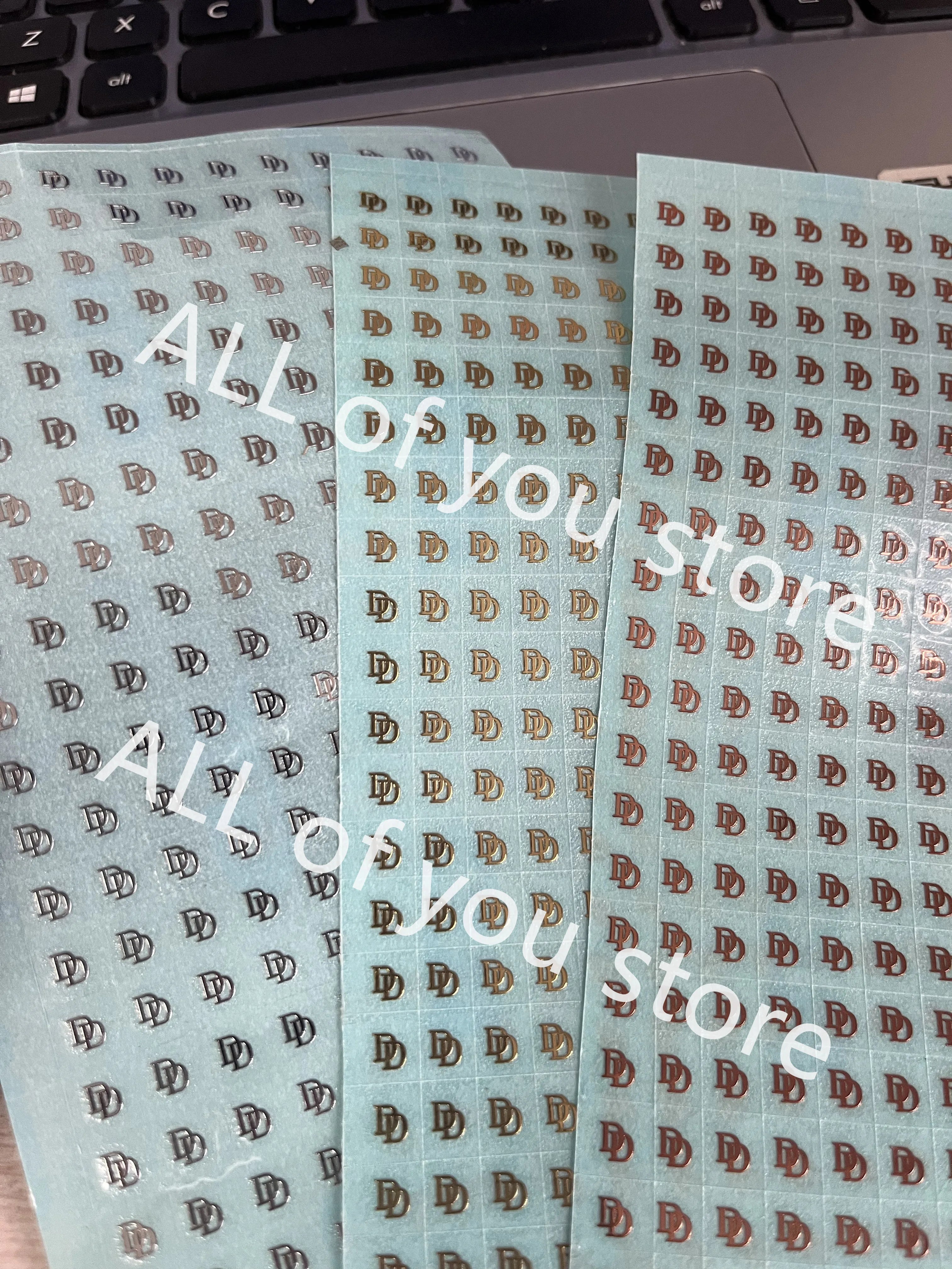 Gold Metal Custom Watch Dial Sticker 28.5mm Self-Adhesive Silver Label Small Brand 3D Logo Customized Name Carve