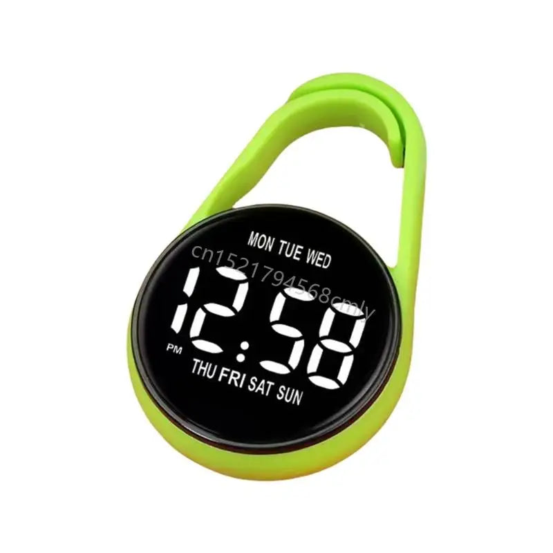 Plastic Shell Digital Clock Waterproof Electronic Hanging Watch with Hook 6XDE