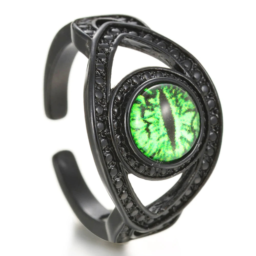 Vintage Silver Color Exaggerated Skeleton Hug Ring for Men Women Punk Adjustable Opening Ring Retro Jewelry Gift Dropshipping