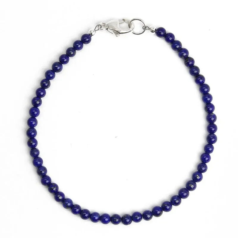 Lapis bracelet for Men Lapis lazuli Bead Bracelet Gold Hematite Mens Bracelet Blue Stone Bracelet Hematite Bracelet