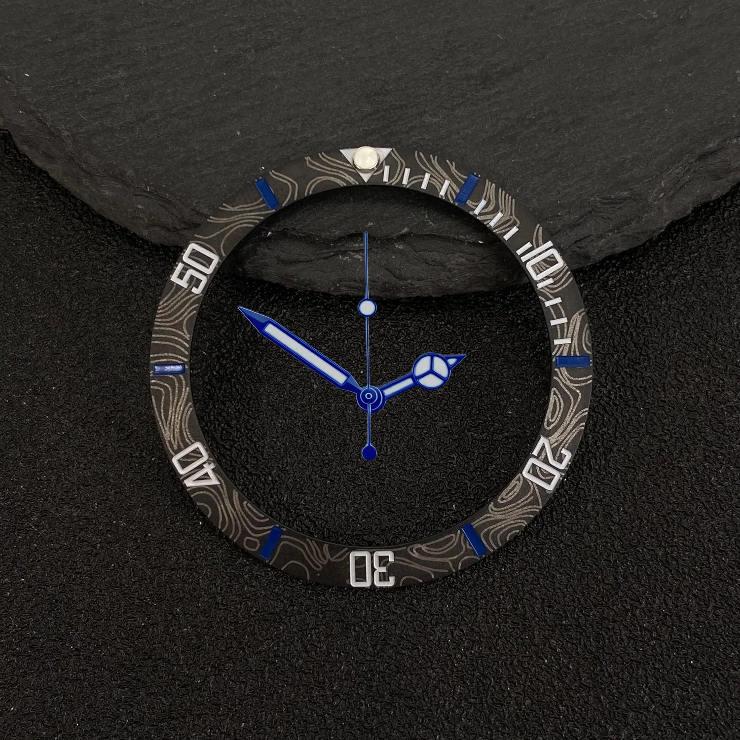 NH35 38mm Bezel Insert Red Hands Watch Hands Blue Green Luminous Red Green Blue Hands For NH35/36/4R/7S Movement Watches Parts