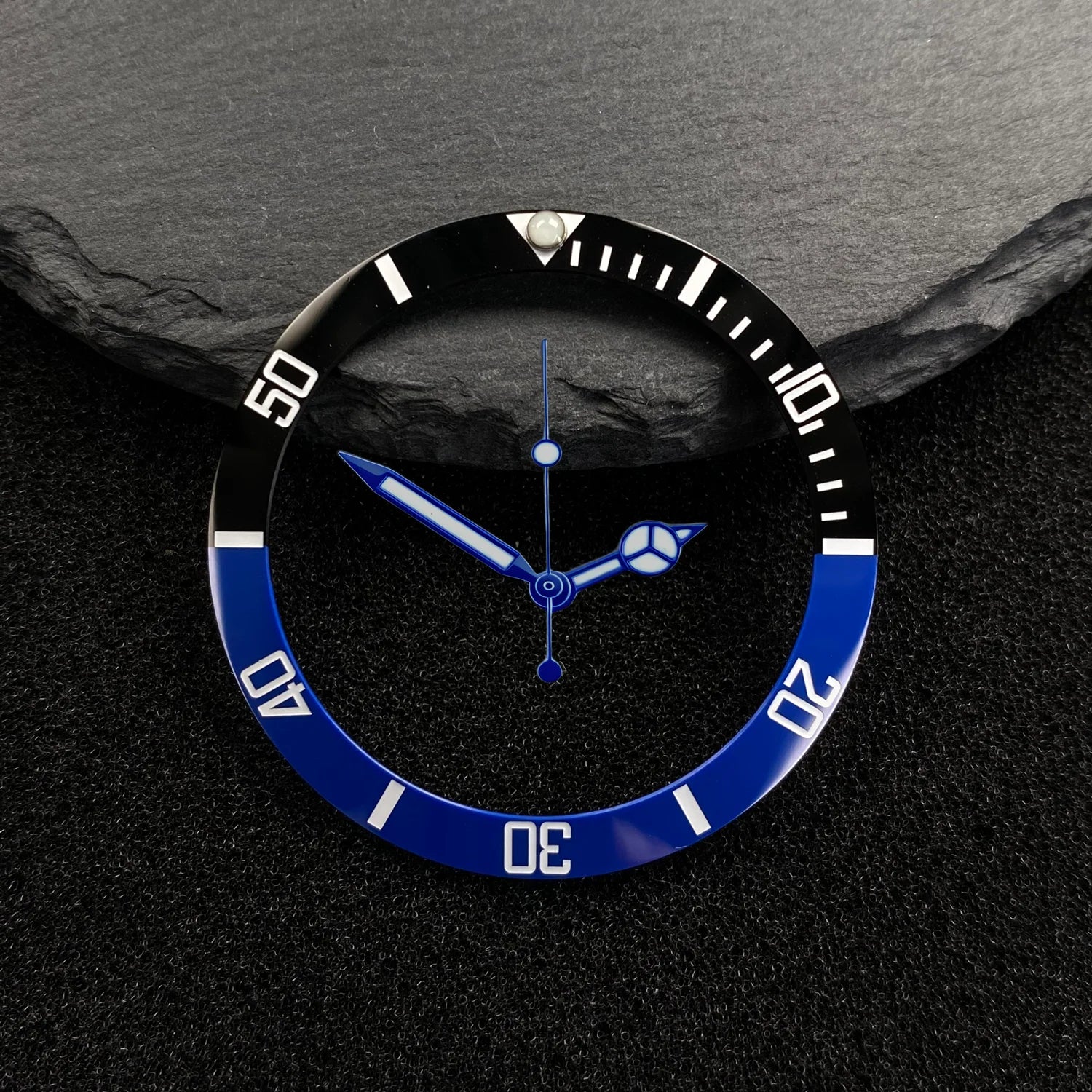 NH35 38mm Bezel Insert Red Hands Watch Hands Blue Green Luminous Red Green Blue Hands For NH35/36/4R/7S Movement Watches Parts