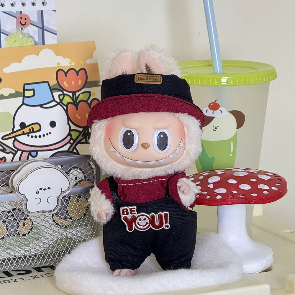 Plush Mini Doll Clothing Set Accessories For 17cm Labubu Clothing Hat Set Clothing