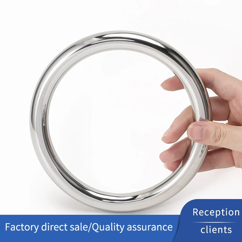 304 Stainless Steel Ring Circle O-Ring Welded Suspension Ring Solid Seamless Steel Ring Hammock Yoga Connection Ring Steel Ring
