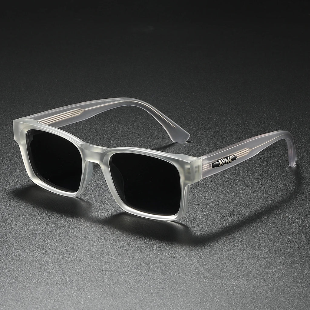 Quality Square Polarized Sunglasses Men Metal Core UV400 Unisex Sun Glasses Travel Hiking Beach Fishing Eyewear
