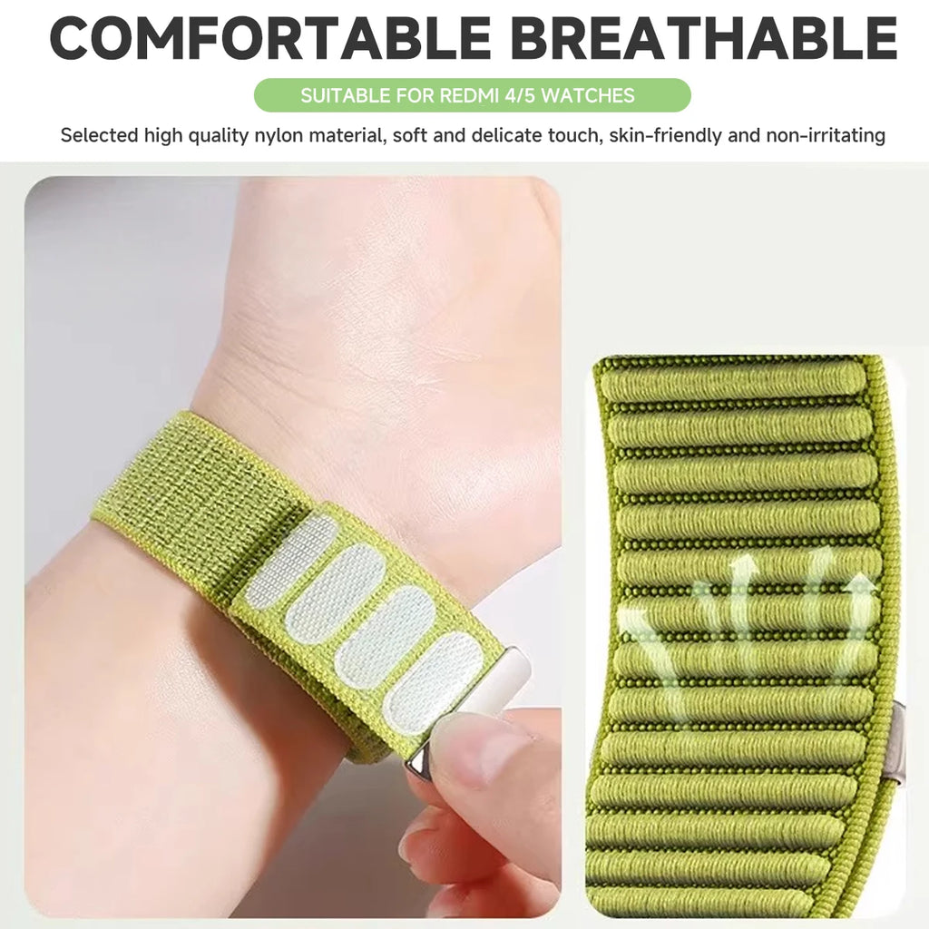 Nylon Loop Strap for Redmi Watch 6 5 4 Sports Breathable Band for xiaomi Miband 9pro 8pro correa Belt watch Bracelet Accessories