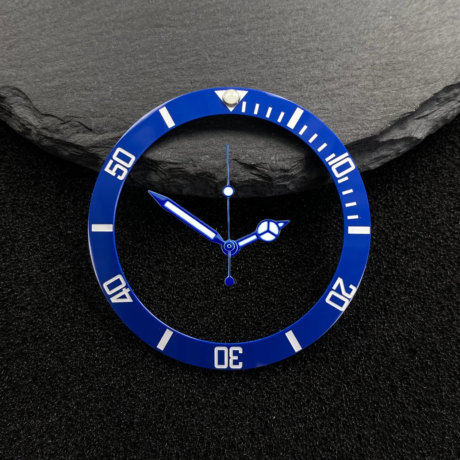 NH35 38mm Bezel Insert Red Hands Watch Hands Blue Green Luminous Red Green Blue Hands For NH35/36/4R/7S Movement Watches Parts