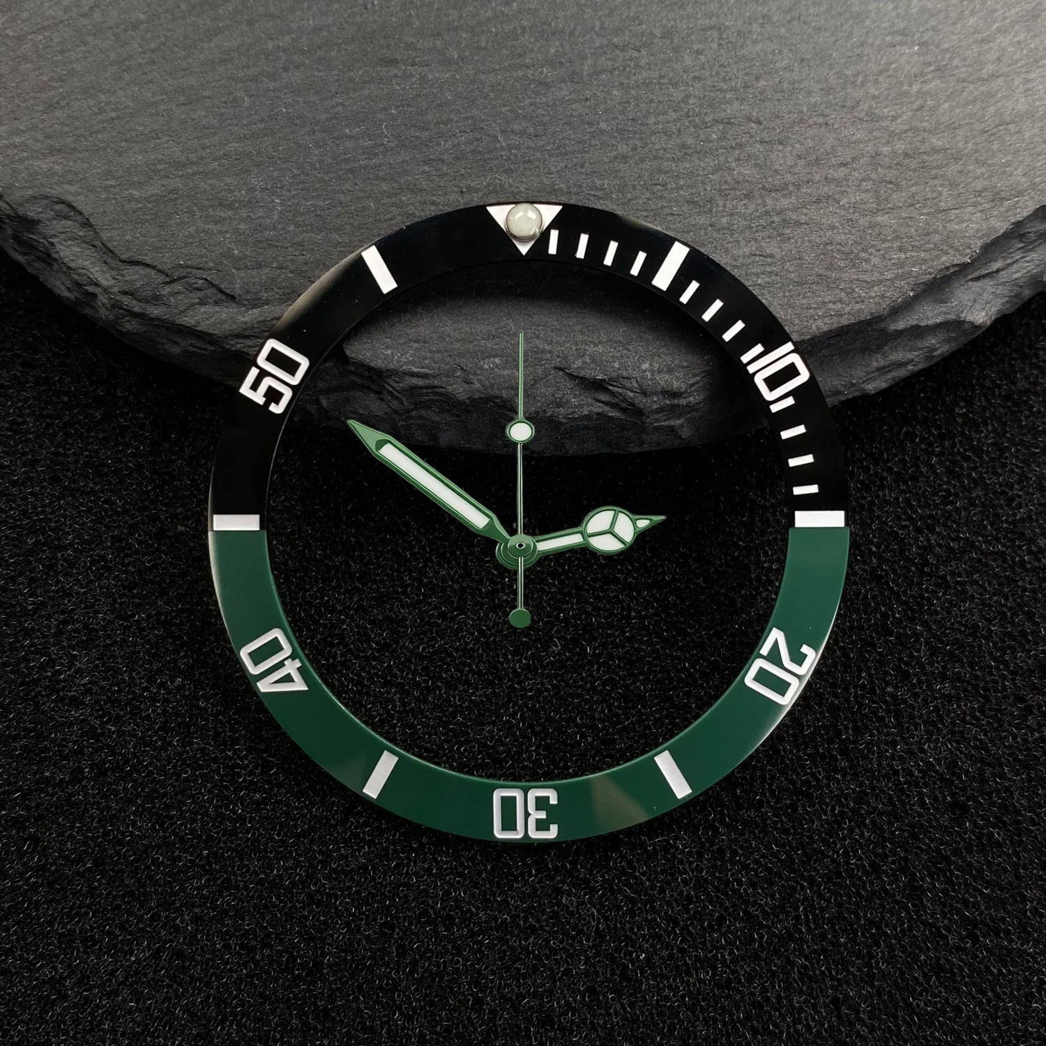 NH35 38mm Bezel Insert Red Hands Watch Hands Blue Green Luminous Red Green Blue Hands For NH35/36/4R/7S Movement Watches Parts