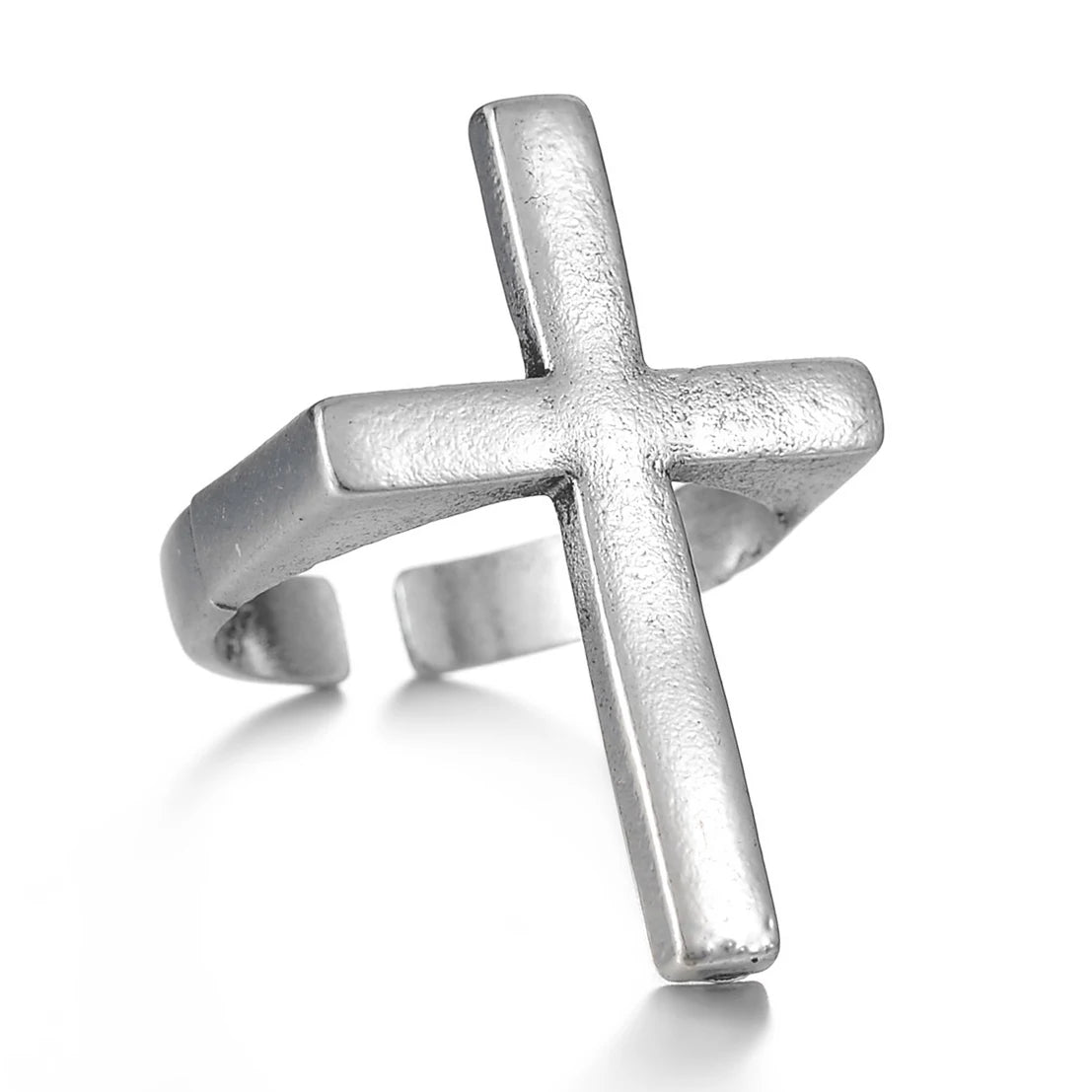 Vintage Silver Color Exaggerated Skeleton Hug Ring for Men Women Punk Adjustable Opening Ring Retro Jewelry Gift Dropshipping