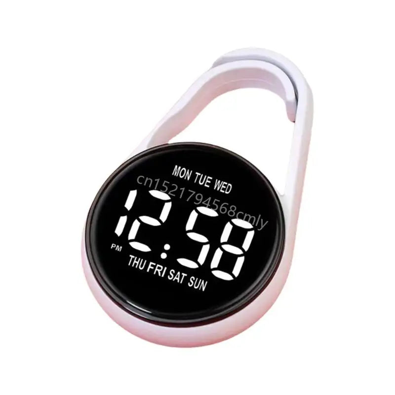 Plastic Shell Digital Clock Waterproof Electronic Hanging Watch with Hook 6XDE