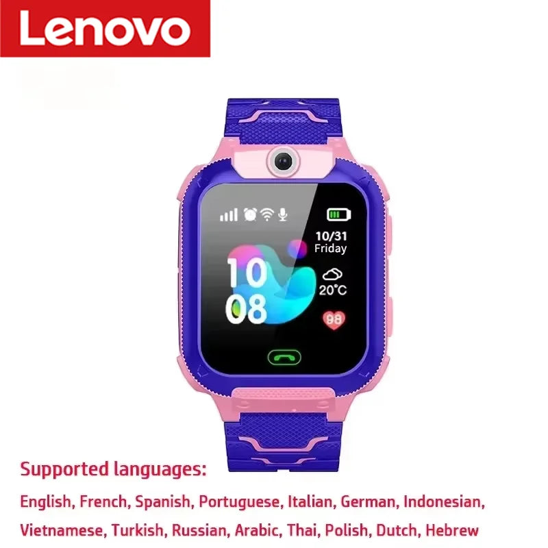 Lenovo 2027 5G IP67 Waterproof Smart Kids Watch Video Call HD Camera SOS GPS Location SIM Card Gift for Boys Girls iOS Android