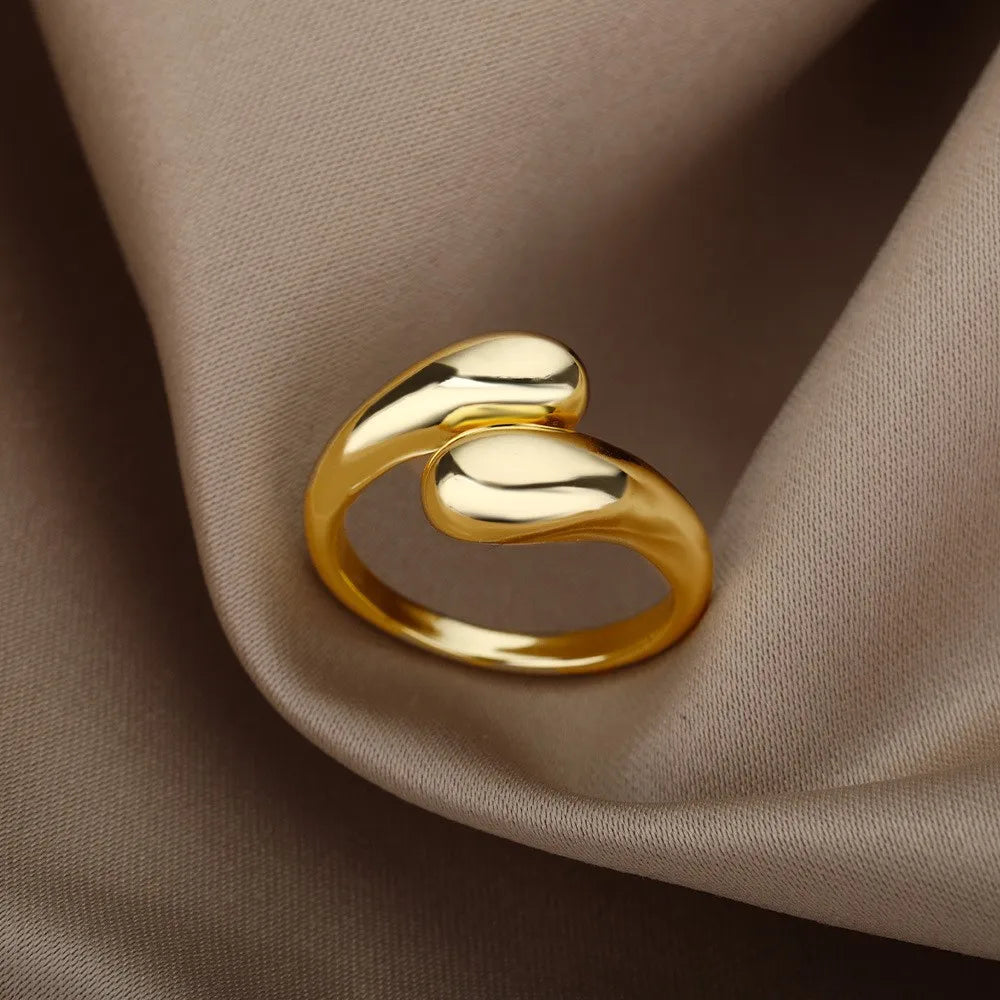 Fashion Hug Rings Adjustable Open Ring Women Temperament Personality Creative Love Hug Ring Lover Mother And Daughter Jewelry