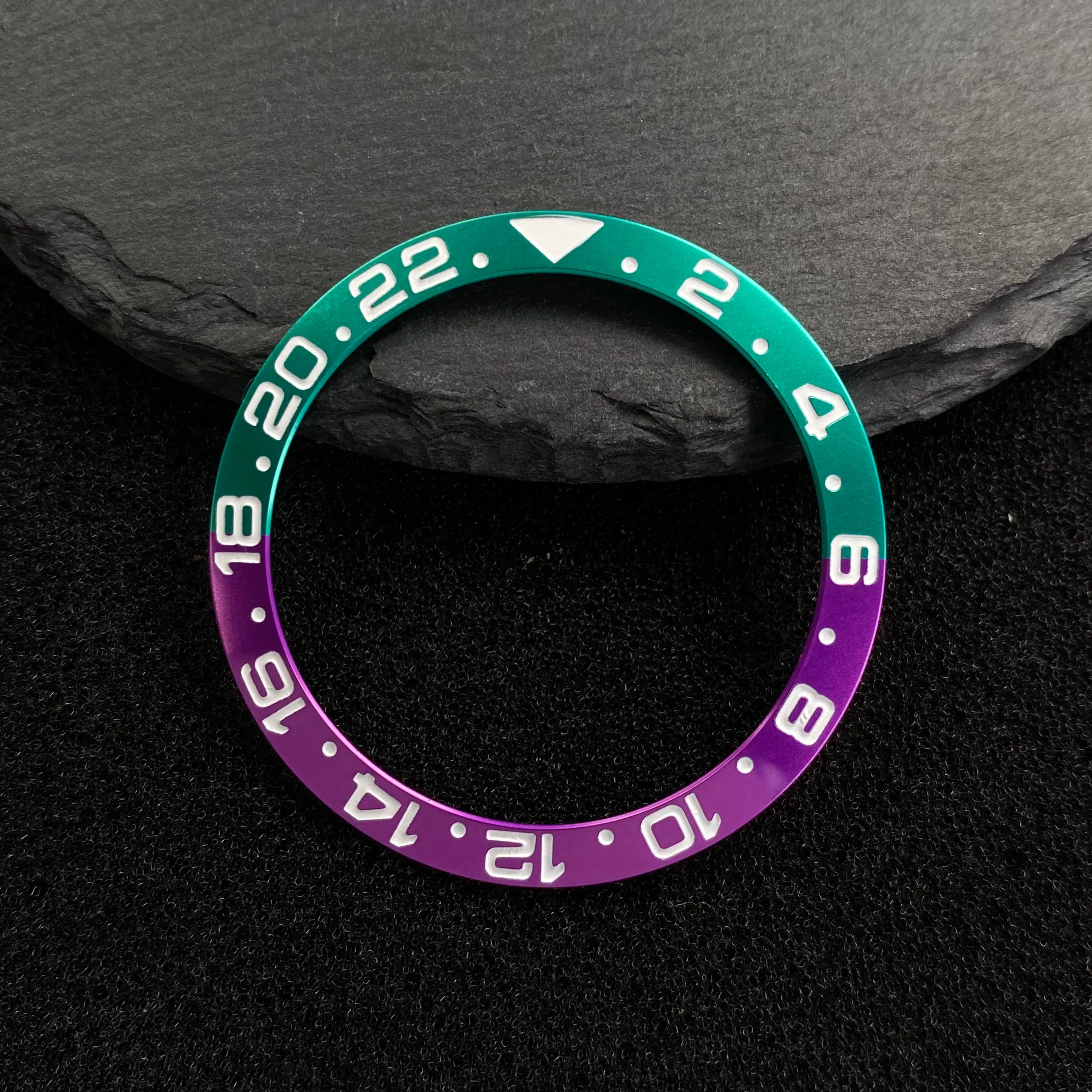 NH35 38mm Bezel Insert Red Hands Watch Hands Blue Green Luminous Red Green Blue Hands For NH35/36/4R/7S Movement Watches Parts