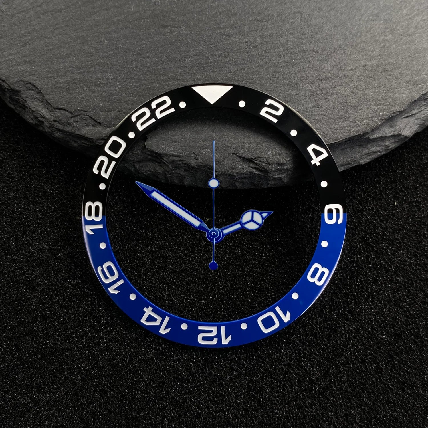 NH35 38mm Bezel Insert Red Hands Watch Hands Blue Green Luminous Red Green Blue Hands For NH35/36/4R/7S Movement Watches Parts