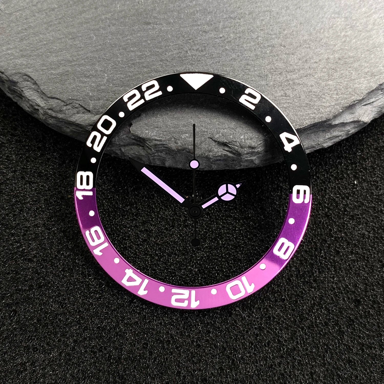 NH35 38mm Bezel Insert Red Hands Watch Hands Blue Green Luminous Red Green Blue Hands For NH35/36/4R/7S Movement Watches Parts