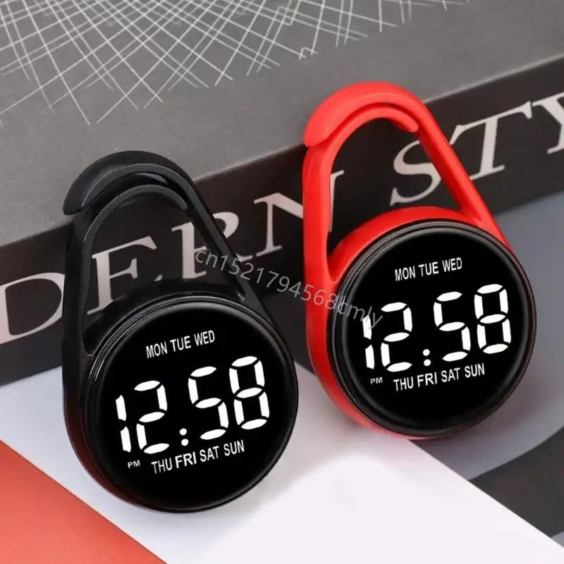 Plastic Shell Digital Clock Waterproof Electronic Hanging Watch with Hook 6XDE
