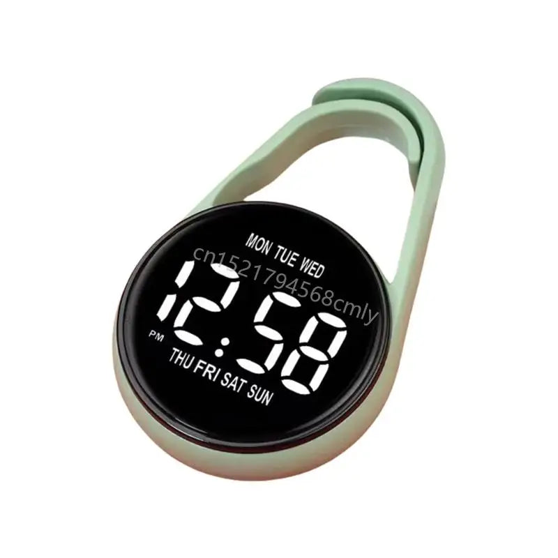 Plastic Shell Digital Clock Waterproof Electronic Hanging Watch with Hook 6XDE