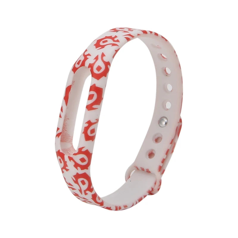 Compatible for Mi Band 1 Durable Sweatproof Bracelet Adjustable Watch Silicone Replacement Bands Smartwatch Strap