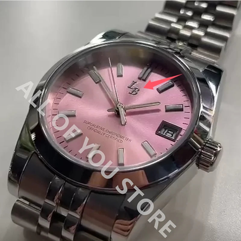 Gold Metal Custom Watch Dial Sticker 28.5mm Self-Adhesive Silver Label Small Brand 3D Logo Customized Name Carve
