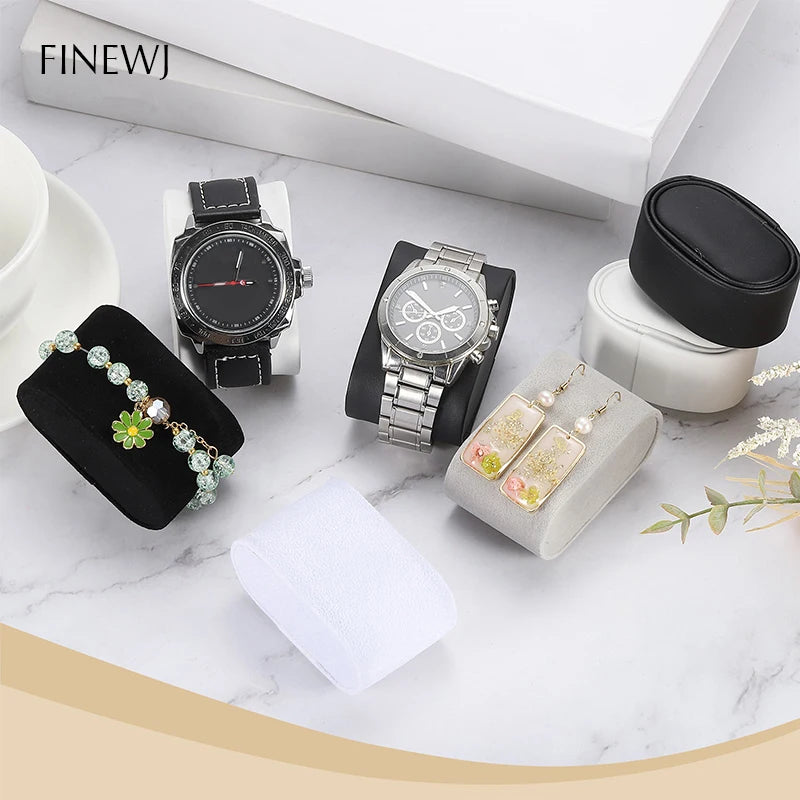 10pcs Watch Store Display Holder Pillows Replacement Suede PU Wrist Cushion for Case Show Storage Box Bracelet Stand Organizer