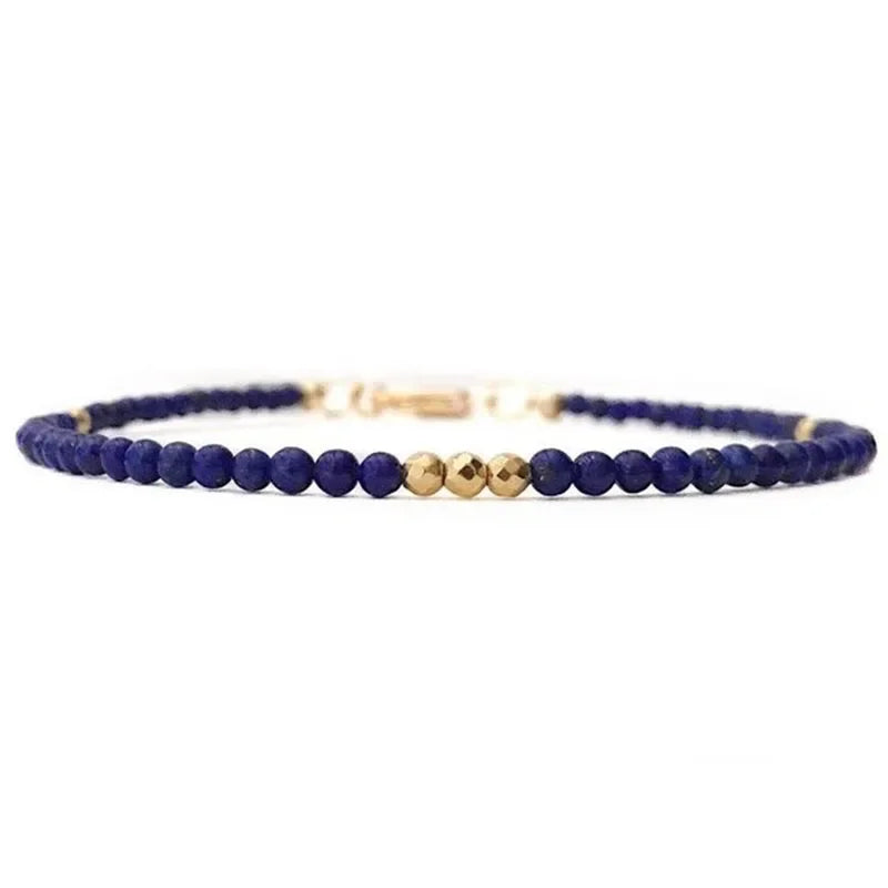Lapis bracelet for Men Lapis lazuli Bead Bracelet Gold Hematite Mens Bracelet Blue Stone Bracelet Hematite Bracelet