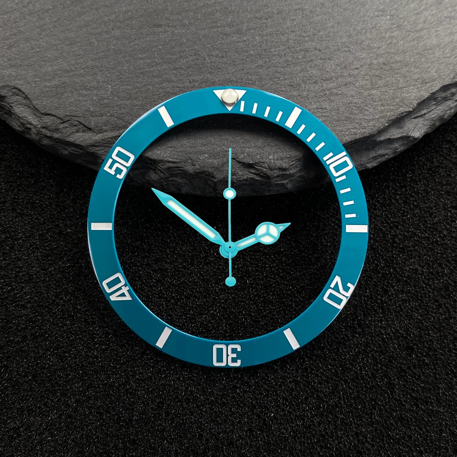 NH35 38mm Bezel Insert Red Hands Watch Hands Blue Green Luminous Red Green Blue Hands For NH35/36/4R/7S Movement Watches Parts