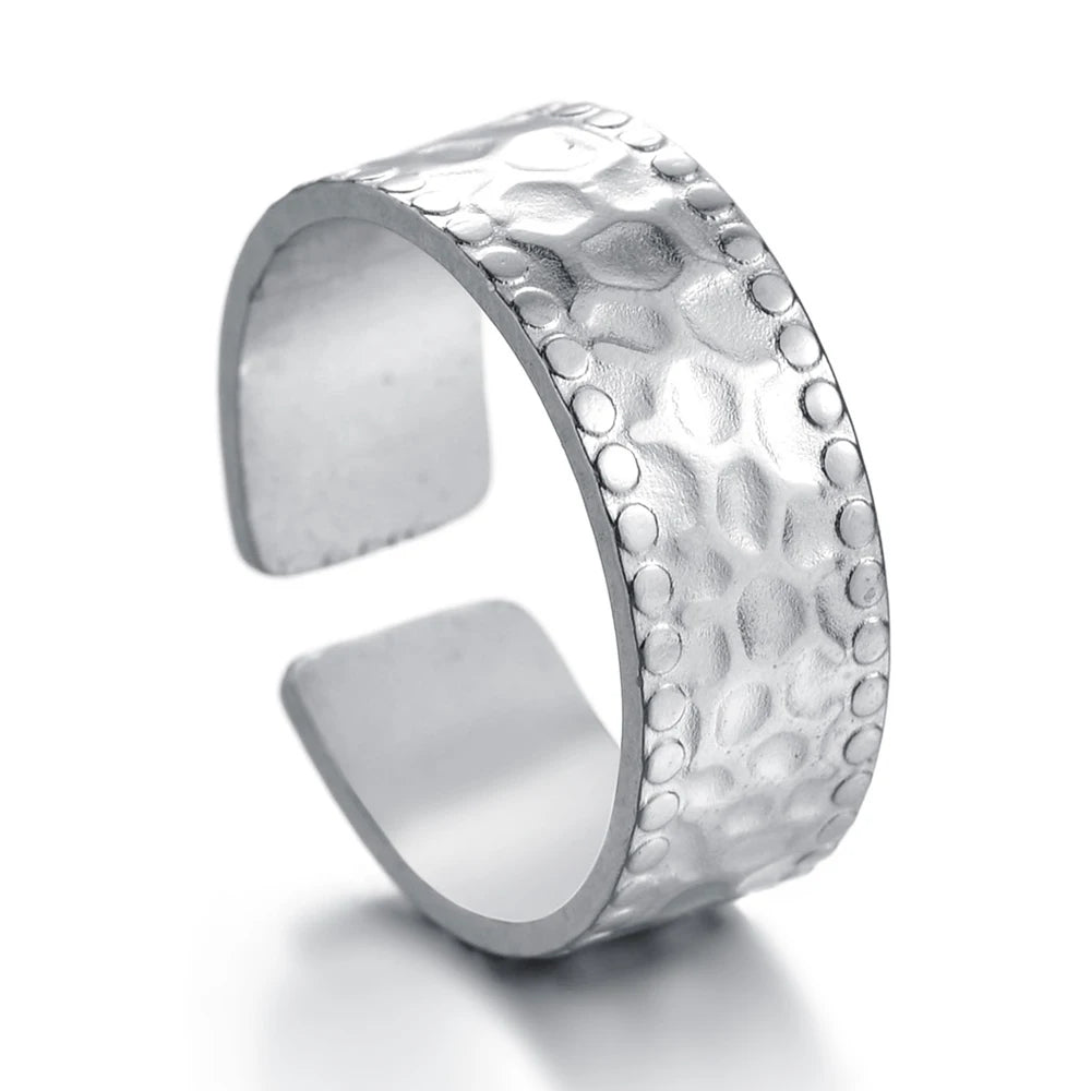 Vintage Silver Color Exaggerated Skeleton Hug Ring for Men Women Punk Adjustable Opening Ring Retro Jewelry Gift Dropshipping