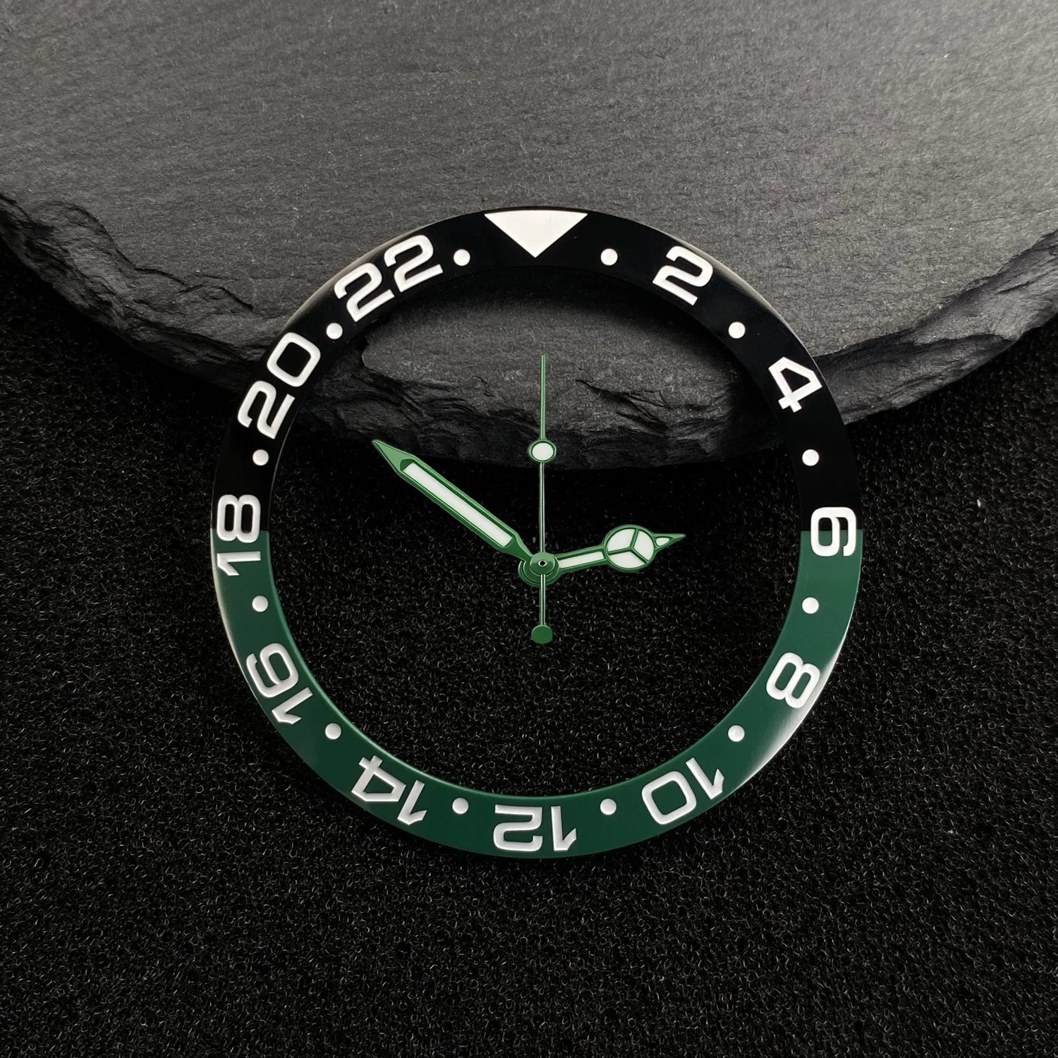 NH35 38mm Bezel Insert Red Hands Watch Hands Blue Green Luminous Red Green Blue Hands For NH35/36/4R/7S Movement Watches Parts