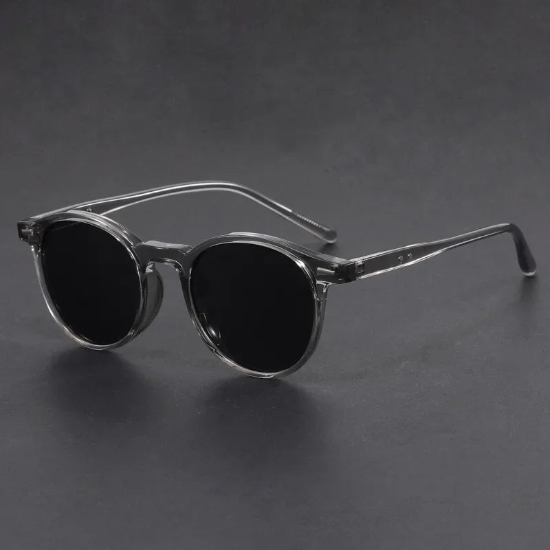 Korean Ultra Light Polarized Sunglasses Round Frame UV400 Sun Glasses Retro Trendy Fashion Driving Shades Men Women Eyewear