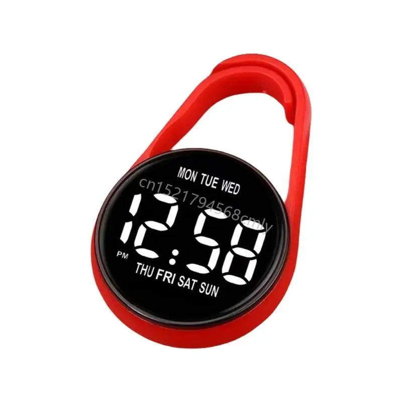 Plastic Shell Digital Clock Waterproof Electronic Hanging Watch with Hook 6XDE