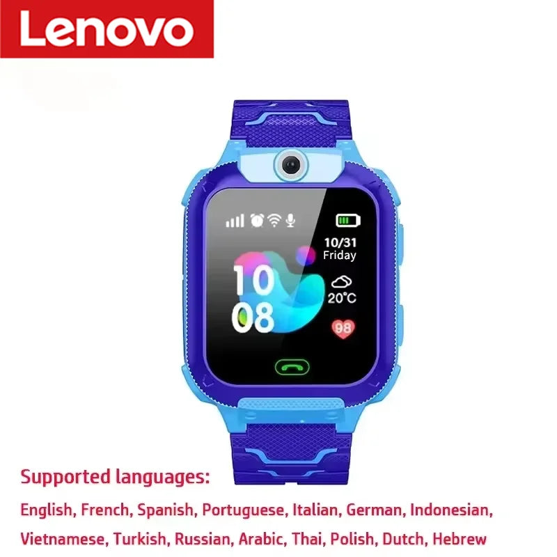 Lenovo 2027 5G IP67 Waterproof Smart Kids Watch Video Call HD Camera SOS GPS Location SIM Card Gift for Boys Girls iOS Android