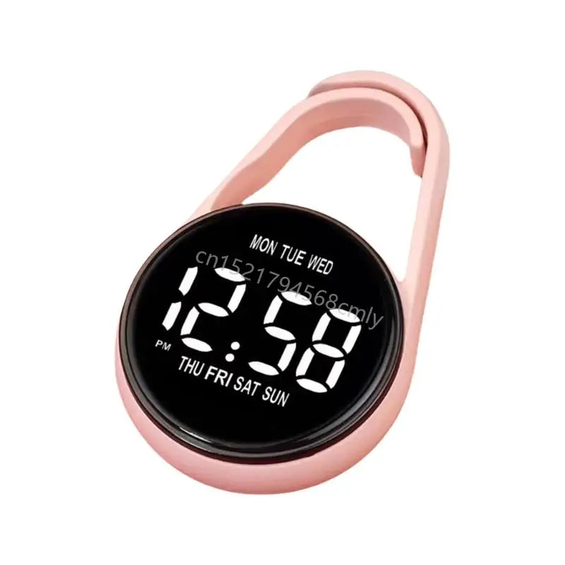 Plastic Shell Digital Clock Waterproof Electronic Hanging Watch with Hook 6XDE