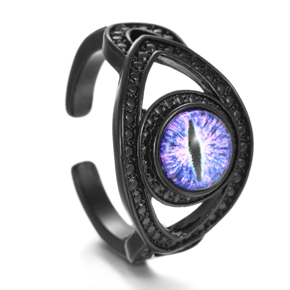 Vintage Silver Color Exaggerated Skeleton Hug Ring for Men Women Punk Adjustable Opening Ring Retro Jewelry Gift Dropshipping