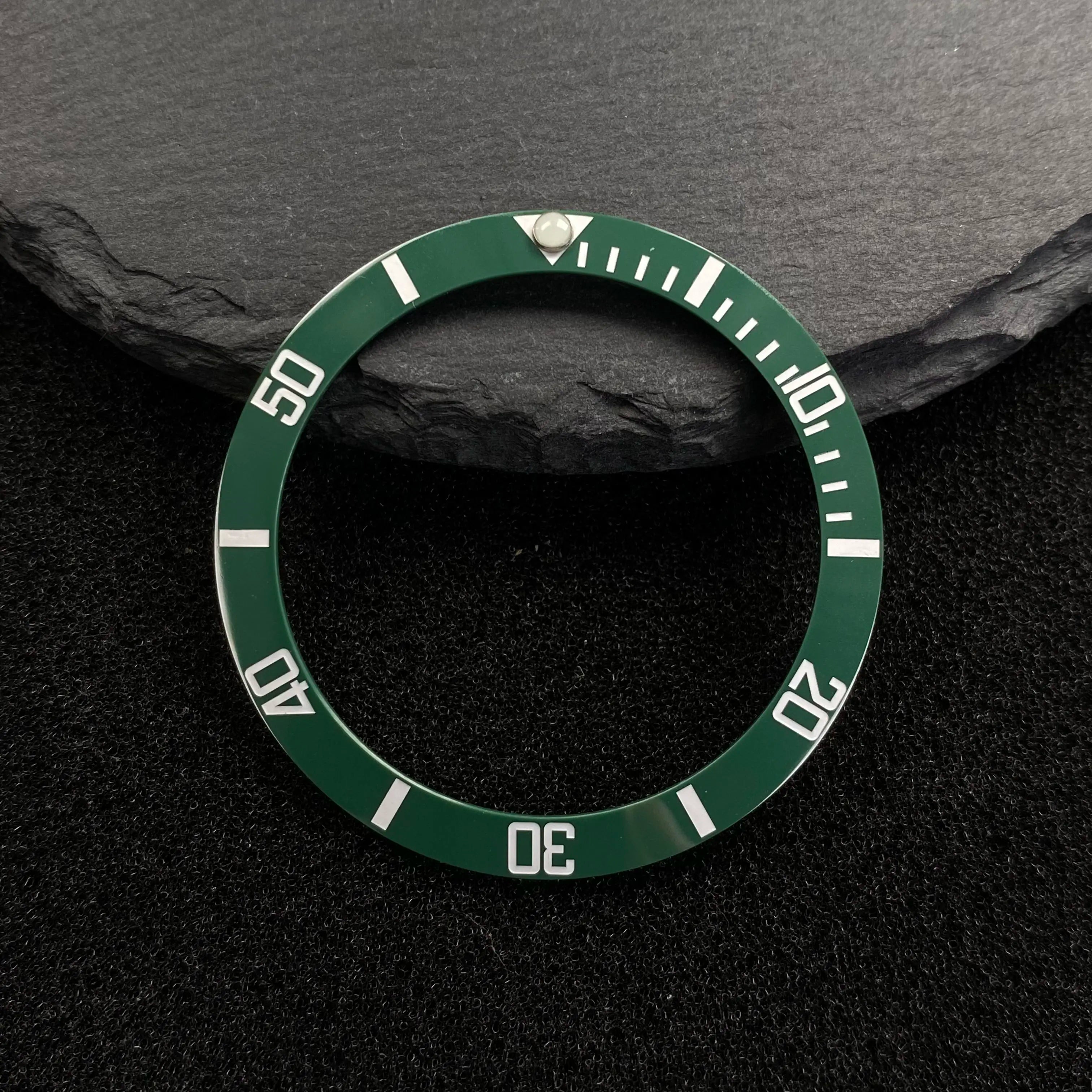 NH35 38mm Bezel Insert Red Hands Watch Hands Blue Green Luminous Red Green Blue Hands For NH35/36/4R/7S Movement Watches Parts