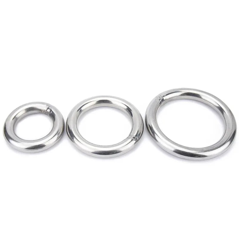 304 Stainless Steel Ring Circle O-Ring Welded Suspension Ring Solid Seamless Steel Ring Hammock Yoga Connection Ring Steel Ring