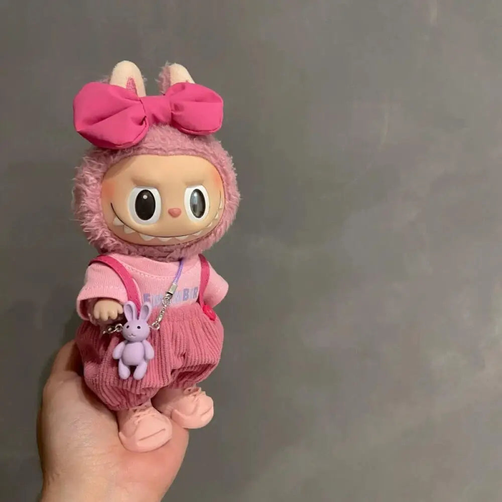 For 17cm Labubu Clothing Set Macaron Cute Clothing DIY Children's Gift Clothing Hair Accessories Clothing