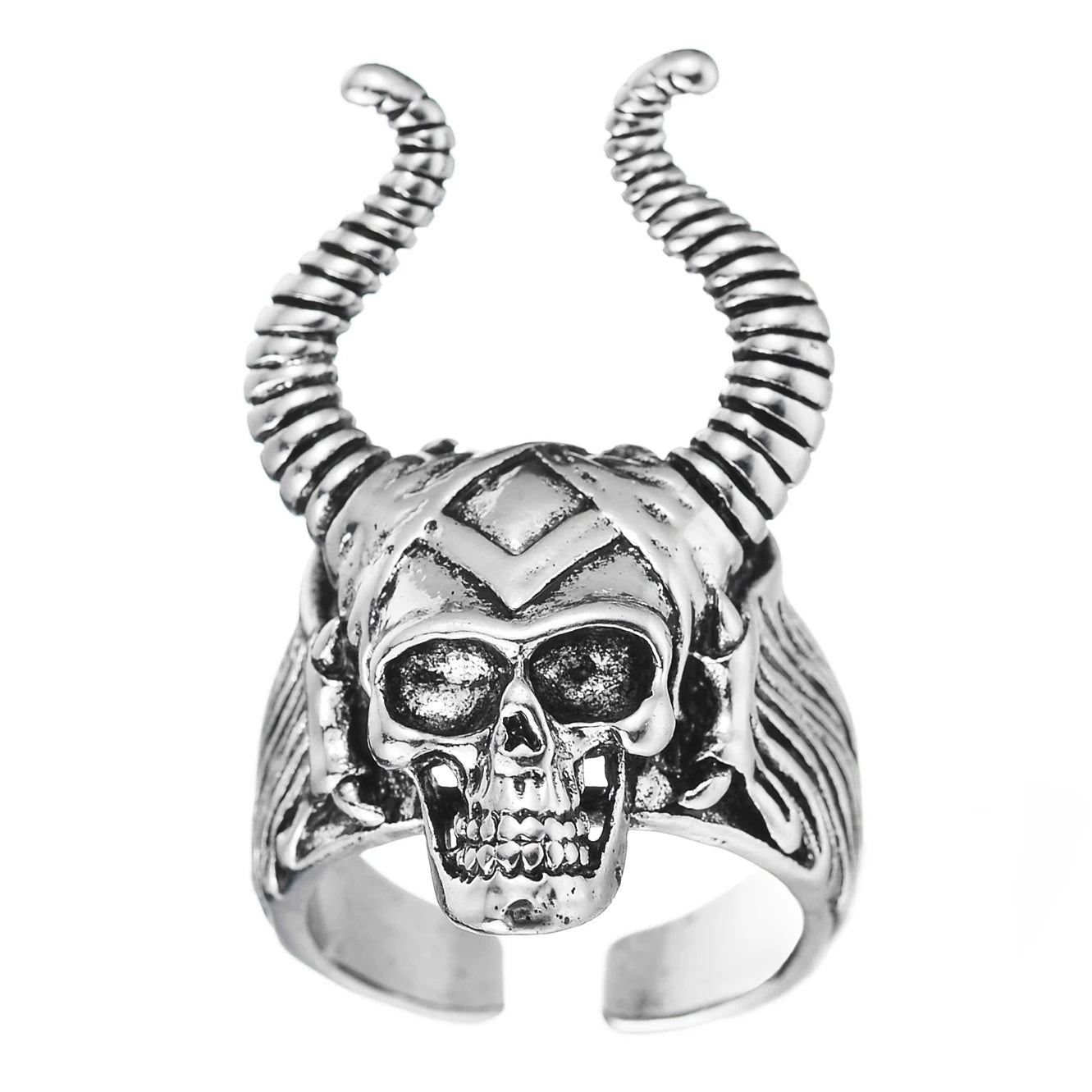 Vintage Silver Color Exaggerated Skeleton Hug Ring for Men Women Punk Adjustable Opening Ring Retro Jewelry Gift Dropshipping