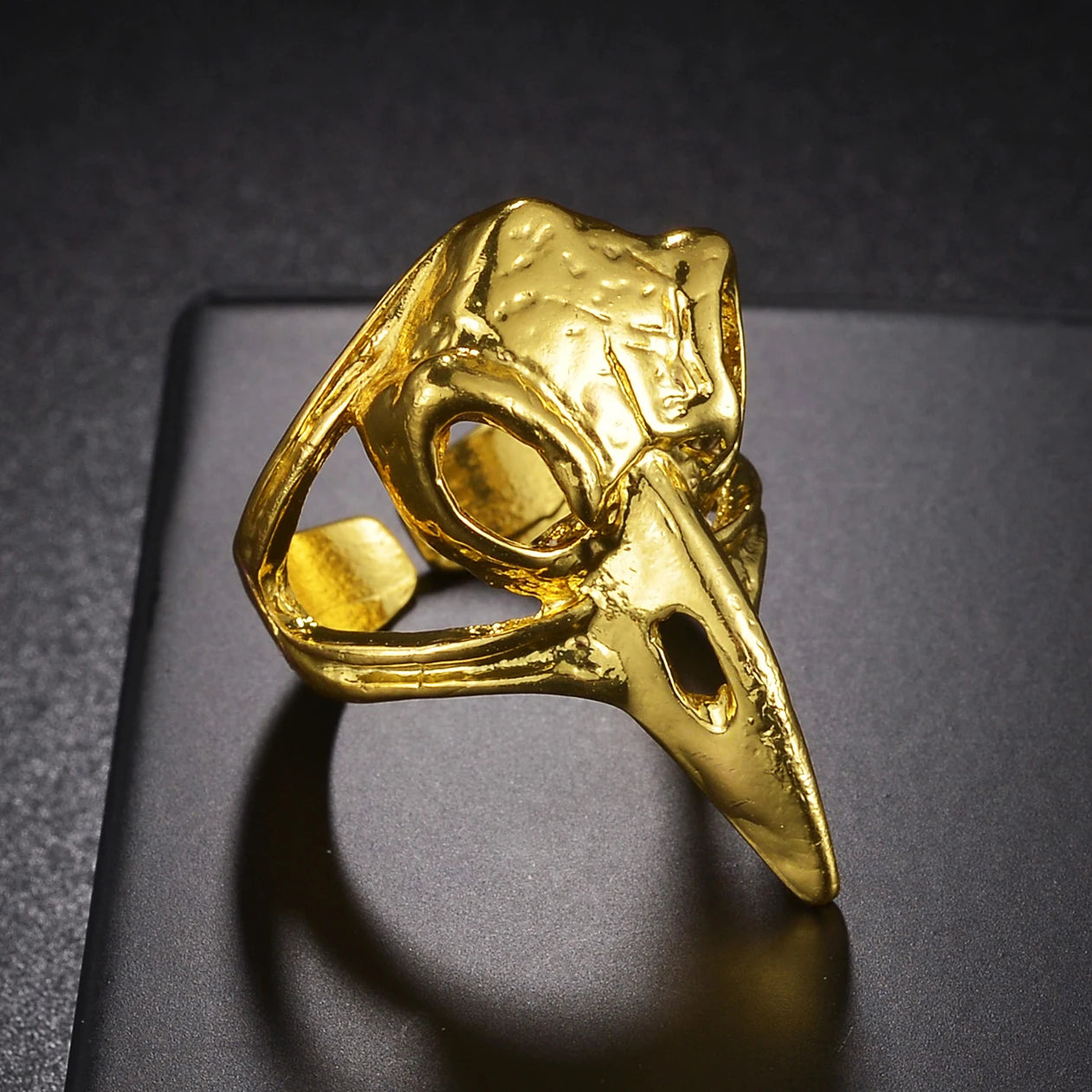 Vintage Silver Color Exaggerated Skeleton Hug Ring for Men Women Punk Adjustable Opening Ring Retro Jewelry Gift Dropshipping