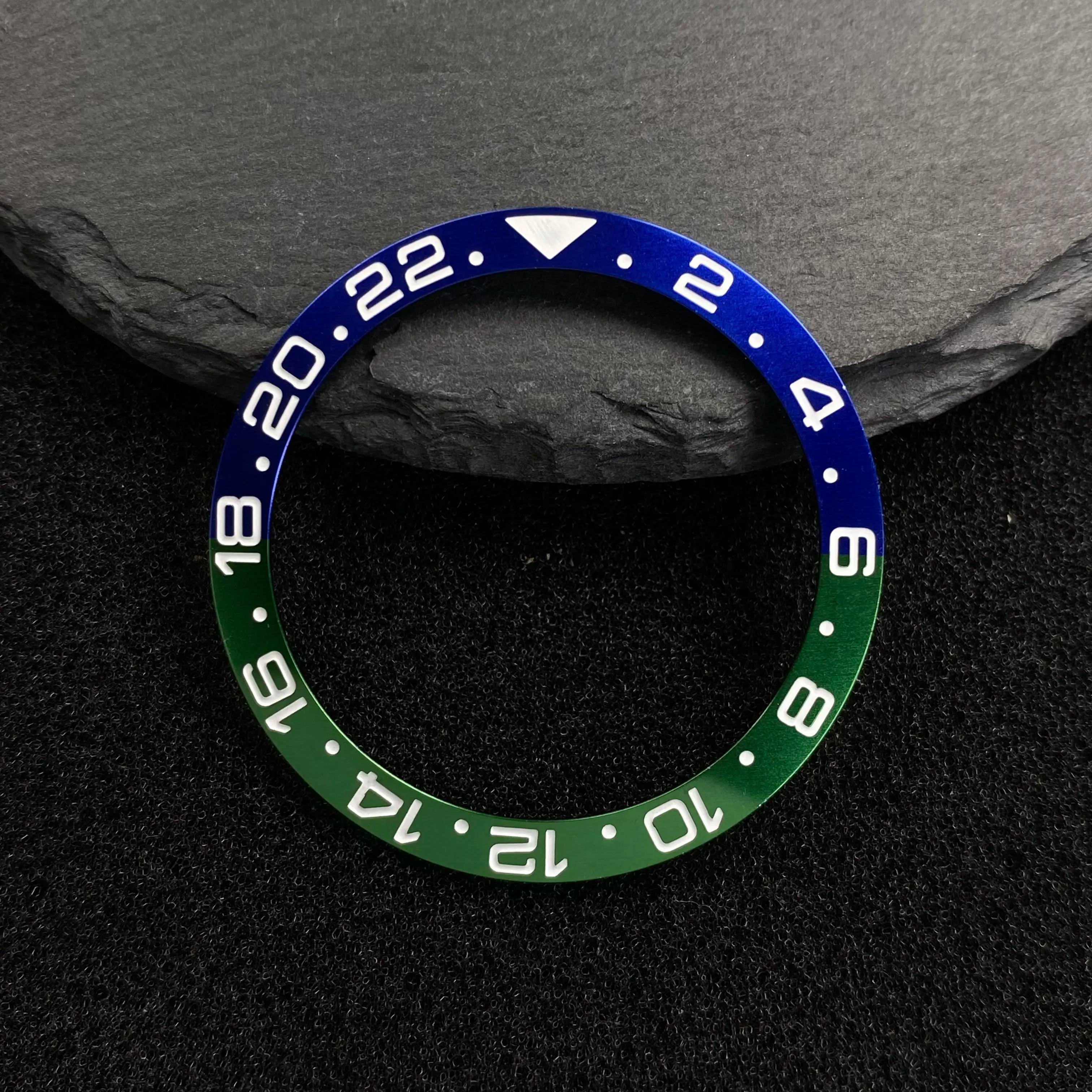 NH35 38mm Bezel Insert Red Hands Watch Hands Blue Green Luminous Red Green Blue Hands For NH35/36/4R/7S Movement Watches Parts