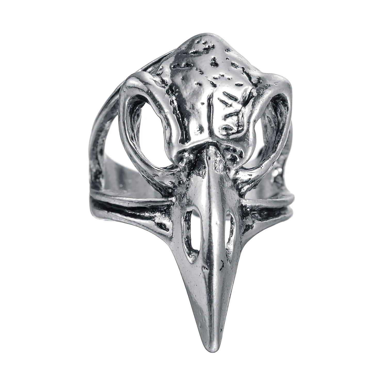 Vintage Silver Color Exaggerated Skeleton Hug Ring for Men Women Punk Adjustable Opening Ring Retro Jewelry Gift Dropshipping