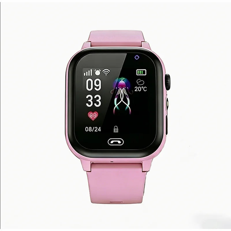 Lenovo 2026 New 5G Kids GPS Smart Watch SOS Location Call Sim Card HD Camera Waterproof Child Watch Present for iPhone Android