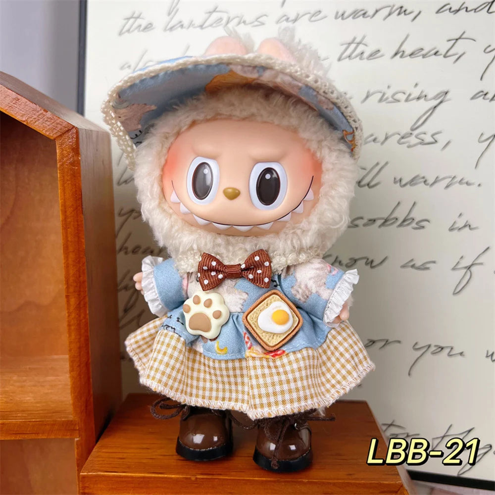 17cm Doll Labubu Set High-quality Clothing Set Multi Style Clothing Princess Skirt Clothing Set