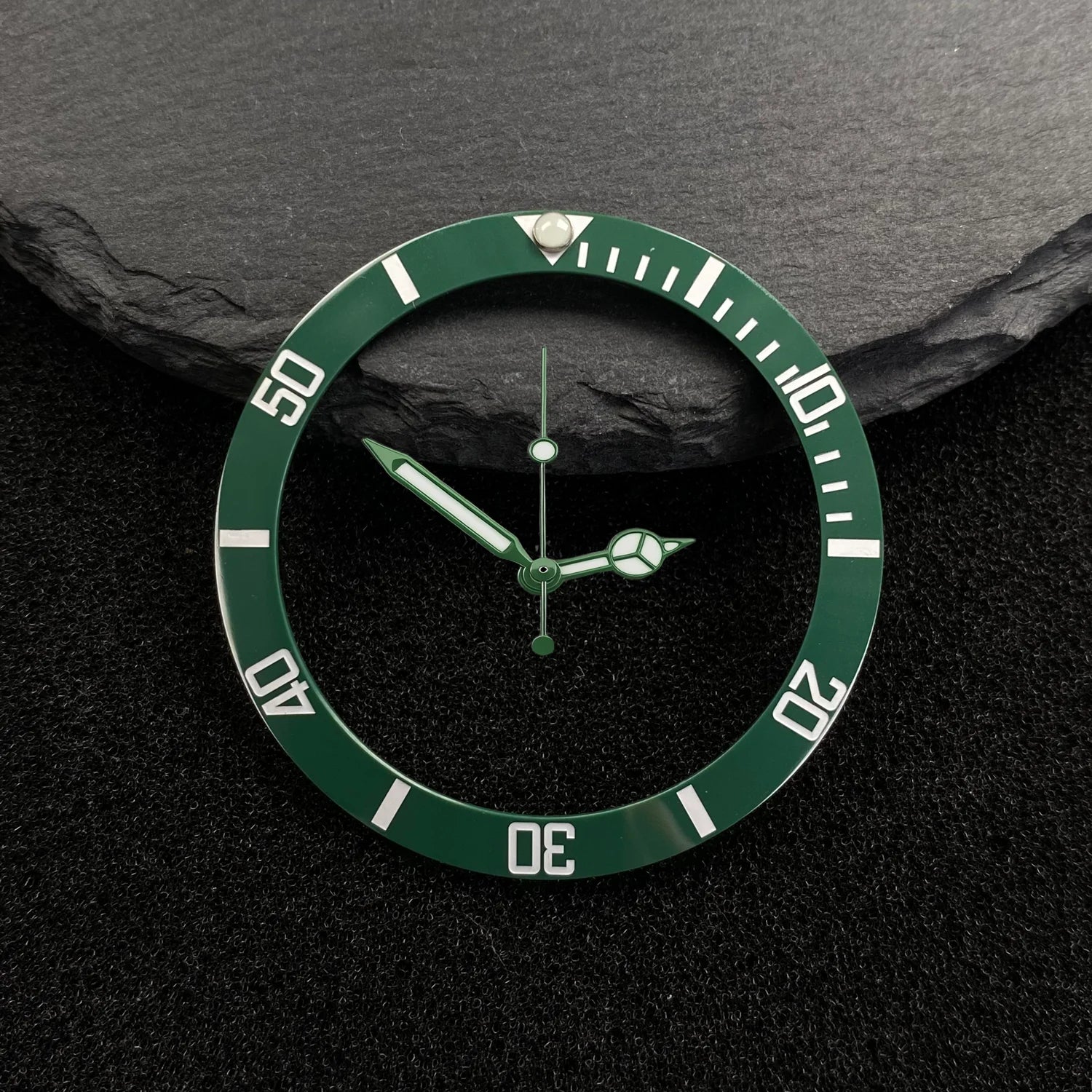 NH35 38mm Bezel Insert Red Hands Watch Hands Blue Green Luminous Red Green Blue Hands For NH35/36/4R/7S Movement Watches Parts